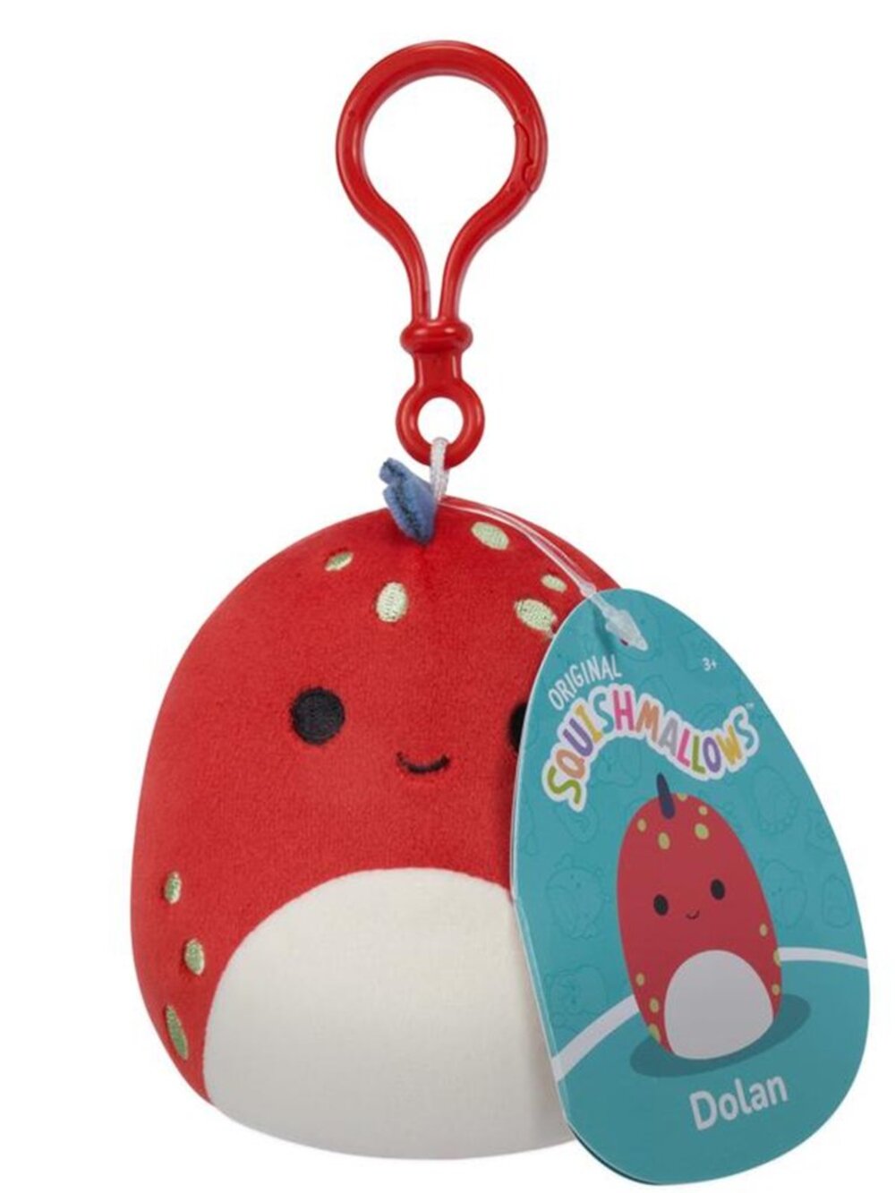 Share Squishmallows™ Mini 3.5 Inch Clip-On Plush Dolan
